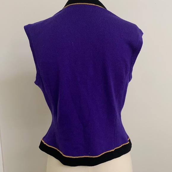 St John collection purple sweater vest - Picture 6 of 7